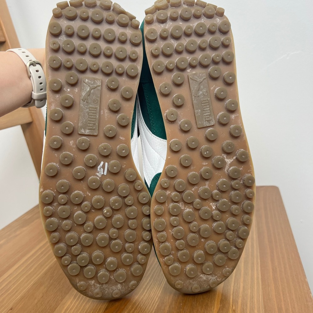 Puma Womens 7.5 Rider Sneakers Green White Gum Sole 399028-14 Retro Low Top - Picture 7 of 8